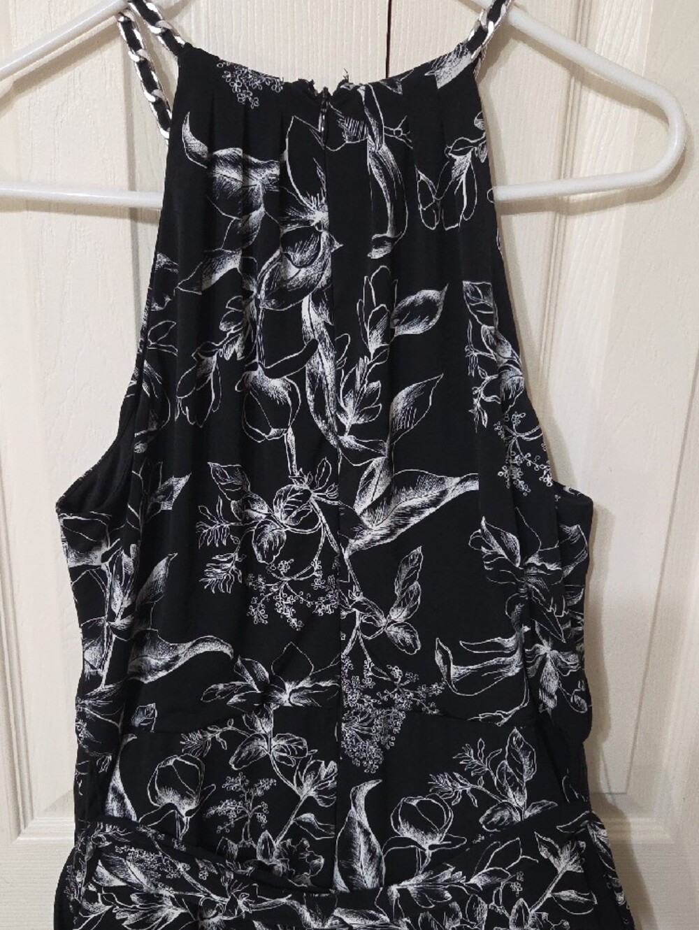 White House Black Market ,Black Floral Halter Maxi Dress - Picture 7 of 9